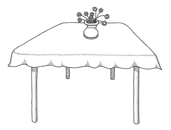 Table dessinée main — Image vectorielle