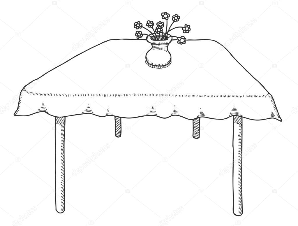 Hand drawn table