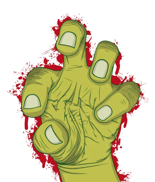 Hand van zombie — Stockvector