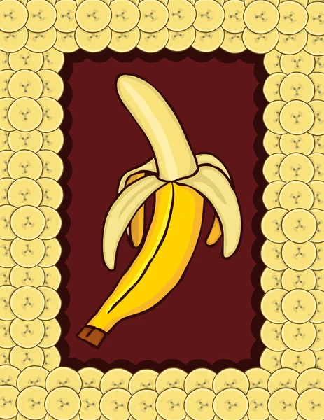 พื้นหลังของกล้วย — ภาพเวกเตอร์สต็อก