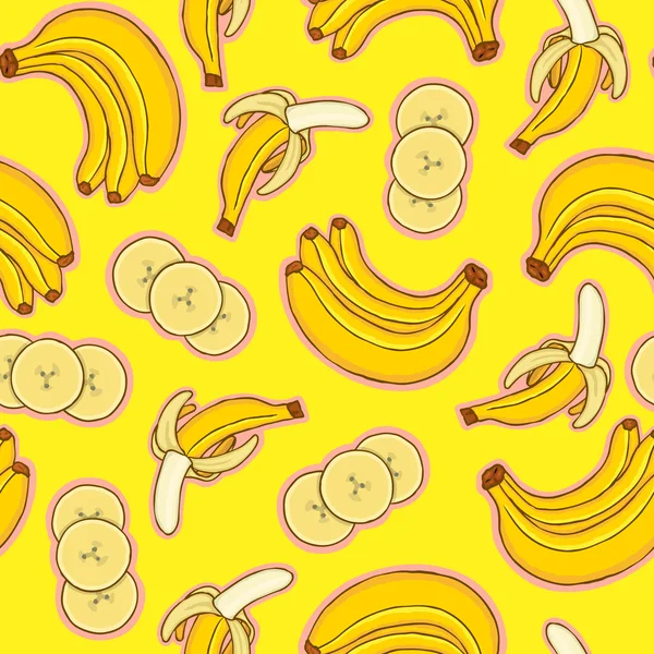 Pattern of bananas — Stock Vector