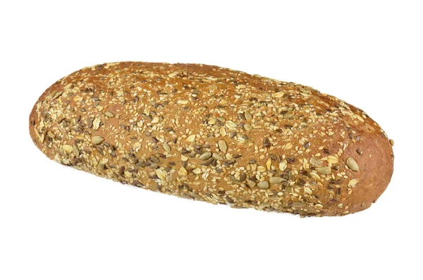 Круглый Свежеиспеченный Хлеб Изолированный Белом — стоковое фото