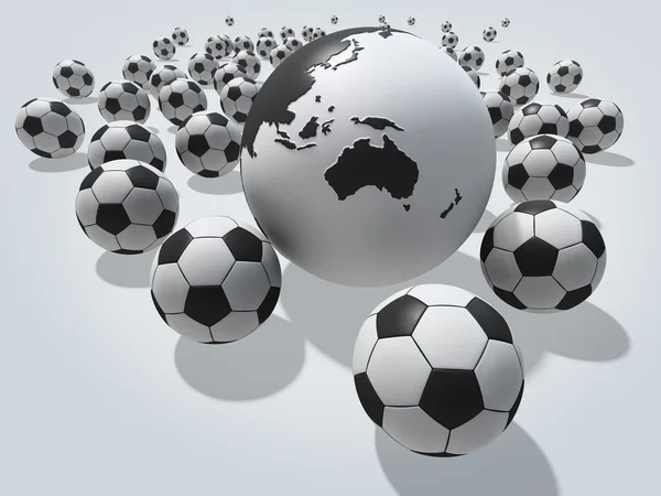Koncepcja piłki nożnej — Zdjęcie stockowe