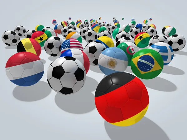 Voetbal ballen concept — Stockfoto