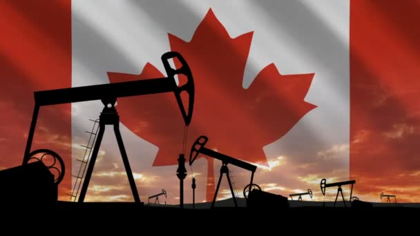 Canada World Largest Oil Reserves Country Crude Oil Production Oil — ストック動画