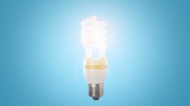 Electric energy saving light bulb — Stock Video