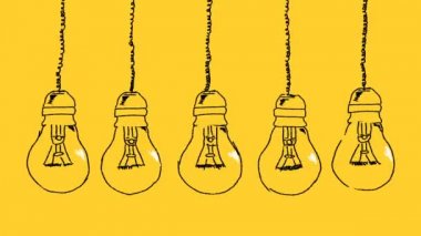 Fikir kavramı. Canlandırılmış resimleme