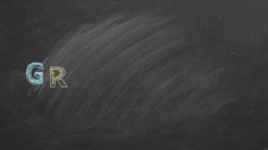 Mezuniyet. Canlandırılmış karatahta çizimi.