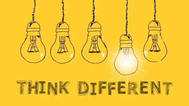 Think different. Conceptual animated illustration — ストック動画