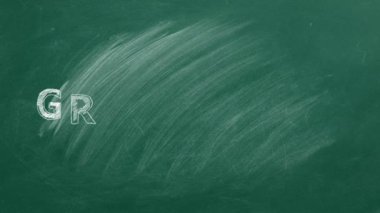 Mezuniyet. Canlandırılmış karatahta çizimi.