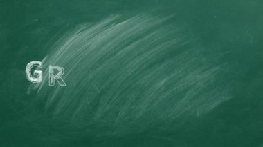 Mezuniyet. Canlandırılmış karatahta çizimi.