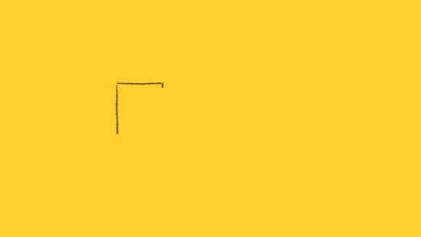 Hand Drawing Animated Text Faq Yellow Background — ストック動画