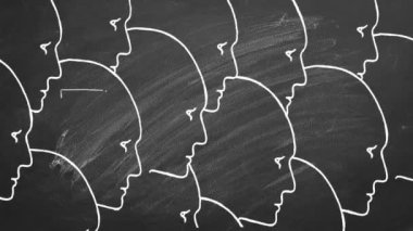 Human heads with the lettering TEAM inside. Concept of teamwork, human resources, career opportunities, team skills, management.