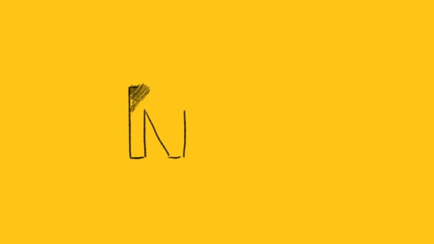 Nlp Neuro Linguistic Programming Natural Language Processing Lettering Yellow — стокове відео