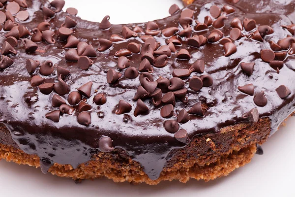 Spitze des Schokoladenkuchens — Stockfoto
