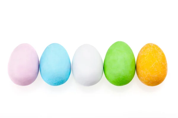 Raw Of Chocolate Easter Eggs — Stock Photo, Image