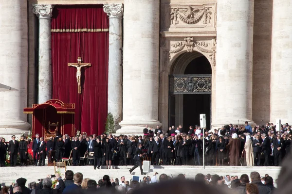 Francis inaugurace papeže masové — Stock fotografie