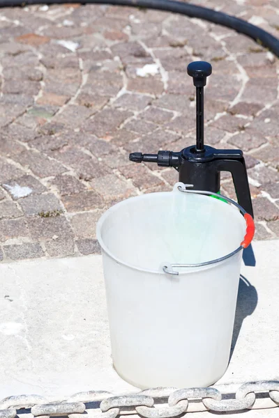 Plastic Bucket And Water Sprayer