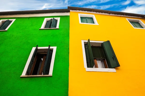 Сильний контраст, Італія Burano — стокове фото