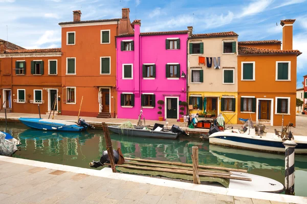 Kanal in Burano — Stockfoto