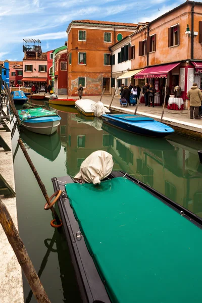 Barcos em Burano — Fotografia de Stock