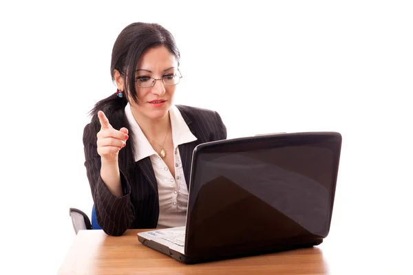 Vrouw manager tijdens video conferentie — Stockfoto