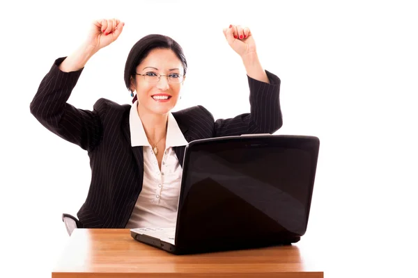 Happy Successful Lady Manager — Stock Photo, Image