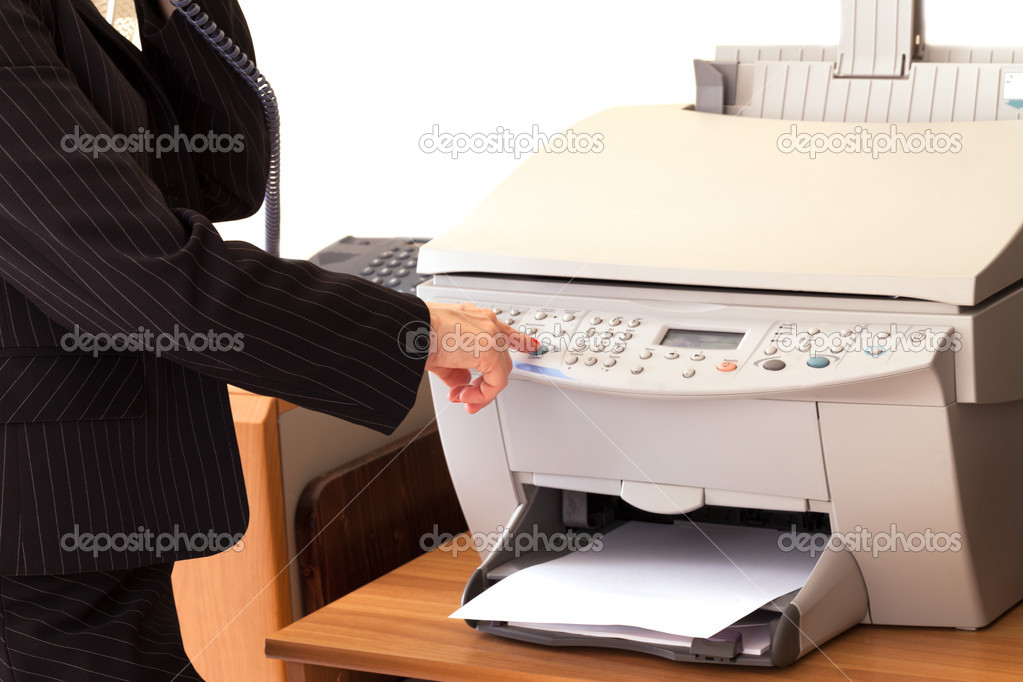 Secretary Using Printer