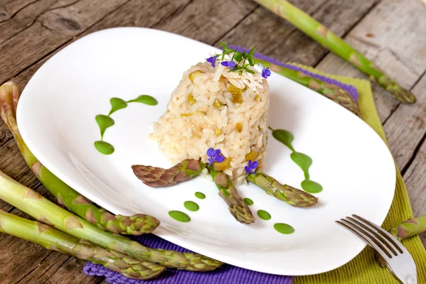 Rice With Asparagus — Stock Photo, Image