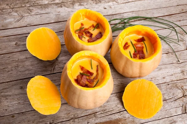 Crema di zucca e zuppa di patate — Foto Stock