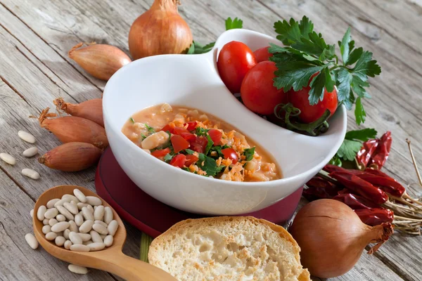 Cannellini Zuppa di fagioli — Foto Stock