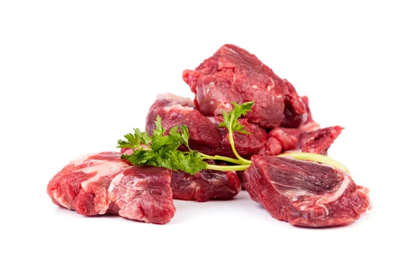 Chuletas de carne en blanco —  Fotos de Stock