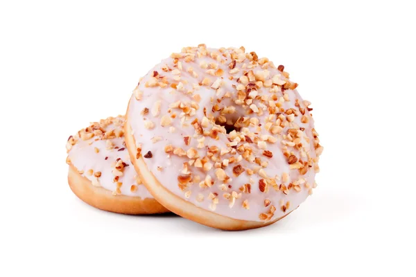 Donuts mit Haselnusscreme — Stockfoto