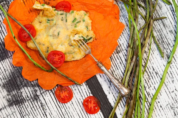 Asparagi frittata — Foto Stock