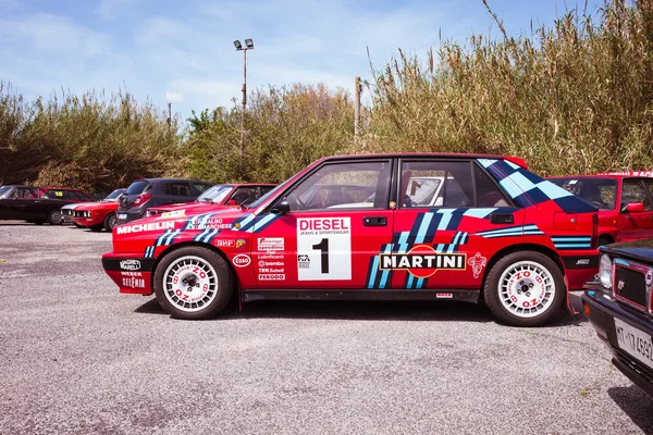 Piros lancia delta hf szerves martini racing — Stock Fotó