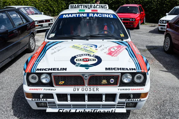 Fehér lancia delta hf szerves martini racing — Stock Fotó