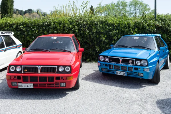 Lancia delta hf szerves autók — Stock Fotó