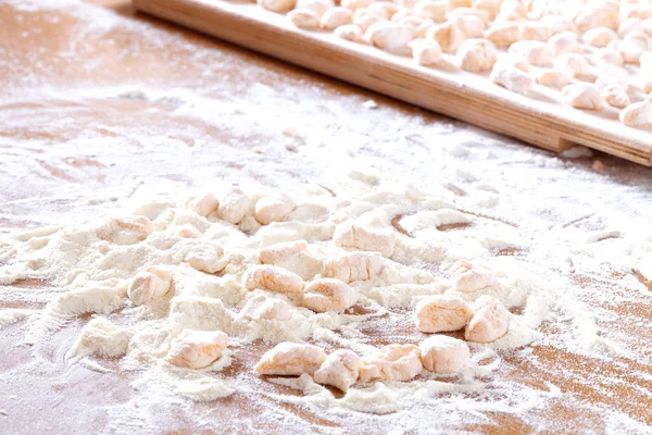 Gnocchi ahşap tablo — Stok fotoğraf