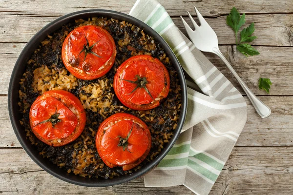 Tomates recheados assados — Fotografia de Stock