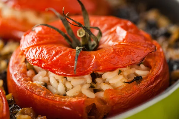 Rice Stuffed Tomato Closeup — Stock Photo, Image