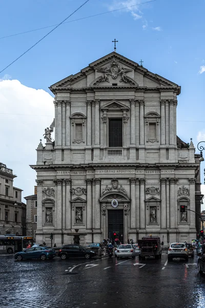 Traffic Rome Piazza Vodoni — Stock Photo, Image