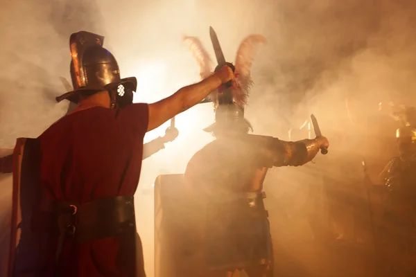 Angriff römischer Soldaten — Stockfoto