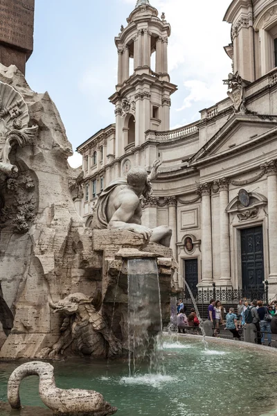 Detail of Four Rivers Fountain — Stock Photo, Image