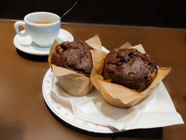 Muffins and coffe — Stock Photo, Image