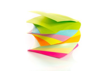 renkli post-it Notlar Helisel yığılmış yığını