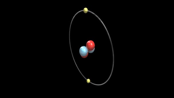 L'atome d'hélium. boucle de seize secondes — Video