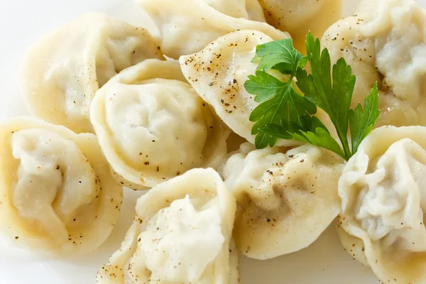 Pelmeni cozido Fotografias De Stock Royalty-Free