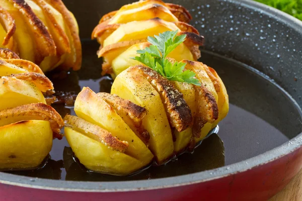 Potatoes stuffed with bacon — Stock Photo, Image