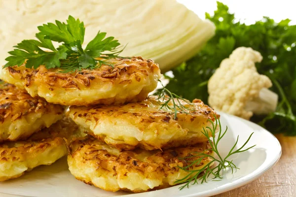 Cabbage pancakes — Stock Image Cabbage pancakes Royalty Free Stock Photos