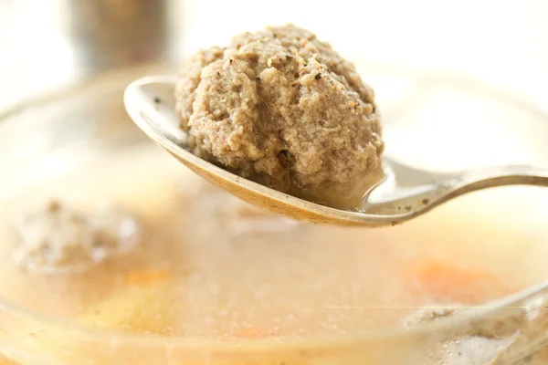 Soup from a quenelle — Stock Photo, Image